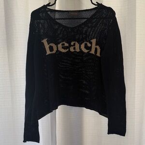 Wooden Ships Blue and White Knit Beach Sweater